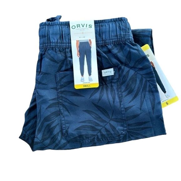 ORVIS The Perfect Travel Pant Ladies’ Tencel Jogger Blue Bay Leaves Sz Small NWT - Picture 2 of 10